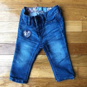 Baby GAP Factory Heart Patch Skinny Jeans 6-12M